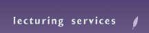 lecturing services